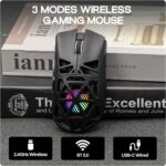 Aula SC620 2.4G/USB-C/BT, Adjustable 12,000 DPI, PAW3311 Sensor Wireless Gaming Mouse Black - Image 3