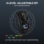 Aula SC620 2.4G/USB-C/BT, Adjustable 12,000 DPI, PAW3311 Sensor Wireless Gaming Mouse Black - Image 6