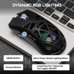 Aula SC620 2.4G/USB-C/BT, Adjustable 12,000 DPI, PAW3311 Sensor Wireless Gaming Mouse Black - Image 4