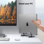 UGREEN 25706 Vertical Laptop Stand Adjustable Aluminum Desk Holder - Image 3