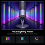 UGREEN 35629 Gaming USB Microphone With RGB Lights for Streaming, Gaming, Podcasting, Recording, Laptop - Image 4