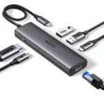 UGREEN 45000 USB-C To HDMI + 2*USB-A 3.2 + 1*USB 3.2 C + RJ45 + PD Power Converter USB-A&C 10Gbps & 4K@60Hz with PD 6 in 1