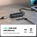 UGREEN 20265 USB 3.0 HUB with Gigabyte Ethernet Adapter - Image 3
