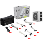 MSI MAG A850GL PCIE5 Power Supply White - Image 5