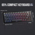 AULA F65 Gaming Keyboard Gradient Grey Side Engraved - Greywood Switch V3 - Image 8