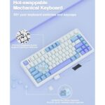 AULA F75 75% Wireless Mechanical Keyboard White + Blue + Purple - Star Vector Switch - Image 7