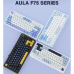 AULA F75 75% Wireless Mechanical Keyboard White + Blue + Purple - Star Vector Switch - Image 3