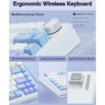 AULA F75 75% Wireless Mechanical Keyboard White + Blue + Purple - Star Vector Switch - Image 9