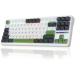 AULA F87 Wireless Mechanical Gaming Keyboard Black + White + Green - Graywood Switch V3