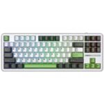 AULA F87 Wireless Mechanical Gaming Keyboard Black + White + Green - Graywood Switch V3 - Image 2