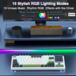 AULA F87 Wireless Mechanical Gaming Keyboard Black + White + Green - Graywood Switch V3 - Image 5