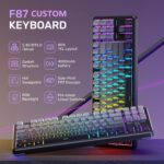 AULA F87 Wireless Mechanical Gaming Keyboard Gradient Grey Side Engraved - Space Crystal Switch - Image 3