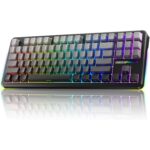 AULA F87 Wireless Mechanical Gaming Keyboard Gradient Grey Side Engraved - Space Crystal Switch