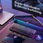 AULA F87 Wireless Mechanical Gaming Keyboard Gradient Grey Side Engraved - Space Crystal Switch - Image 5