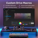 AULA F87 Wireless Mechanical Gaming Keyboard Gradient Grey Side Engraved - Space Crystal Switch - Image 6