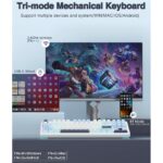 AULA F87 Wireless Mechanical Gaming Keyboard Glacier Blue Graywood Switch V3 - Image 3