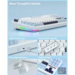 AULA F87 Wireless Mechanical Gaming Keyboard Glacier Blue Graywood Switch V3 - Image 6