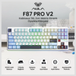 AULA F87 PRO V2 Wireless Gaming Keyboard Glacier Blue (Light Blue + White + Black Purple) - Star Vector Switch - Image 3