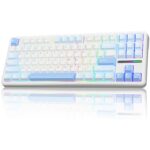 AULA F87 Wireless Mechanical Gaming Keyboard Sea Salt Blue Graywood Switch V3