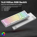 AULA F99 Pro Knob Mechanical Keyboard White Side Engraved - Silent Cotton Candy Switch - Image 4