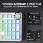 AULA F99 Pro Knob Mechanical Keyboard White Side Engraved - Silent Cotton Candy Switch - Image 5