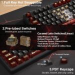 AULA L99 Smart-Screen Mechanical Keyboard Crimson Shadow - Caramel Latte Switch - Image 9