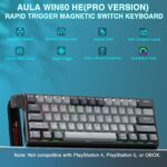 AULA WIN60 HE Pro 60% Wired Hall Effect Gaming Keyboard – Light Grey/Dark Grey (Meteor Switch) - Image 2