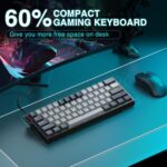 AULA WIN60 HE Pro 60% Wired Hall Effect Gaming Keyboard – Light Grey/Dark Grey (Meteor Switch) - Image 3