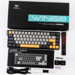 AULA WIN68 HE Max 65% Wired Hall Effect Gaming Keyboard – Grey/Yellow/Black (Wing Chun Switch) - Image 11