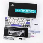 AULA WIN60 HE Max 60% Wired Hall Effect Gaming Keyboard – White/Grey/Blue (Wing Chun Switch) - Image 10