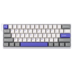 AULA WIN60 HE Max 60% Wired Hall Effect Gaming Keyboard – White/Grey/Blue (Wing Chun Switch) - Image 3