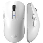 AULA SC680 Tri-Mode PAW3395 Sensor, Adjustable 26000 DPI Wireless Gaming Mouse White