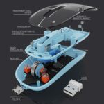 M-10A Transparent 3-Device Wireless & Bluetooth Rechargeable Mouse - Image 2