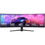 GFury Quantam Edge 49" Curved  5K WQHD 165 Hz Gaming Monitor Silver - Image 2