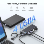 UGREEN 15548 USB 3.2 Gen 1 Hub - 4× USB-A 3.2 Gen 1 ports, with up to 5Gbps data transfer speed, 1× USB-C 5V/2A power input for stable operation (4-in-1) - Image 4