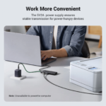 UGREEN 15548 USB 3.2 Gen 1 Hub - 4× USB-A 3.2 Gen 1 ports, with up to 5Gbps data transfer speed, 1× USB-C 5V/2A power input for stable operation (4-in-1) - Image 6