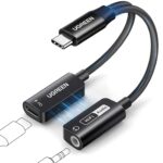 UGREEN 25837 Magnetic 2 in 1 USB C to 3.5mm Audio Adapter and Charger with PD 60W, HiRes 32bit/384kHz, Aux to USB C with Fast Charging