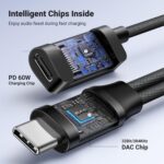 UGREEN 25837 Magnetic 2 in 1 USB C to 3.5mm Audio Adapter and Charger with PD 60W, HiRes 32bit/384kHz, Aux to USB C with Fast Charging - Image 6