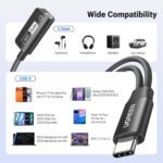 UGREEN 25837 Magnetic 2 in 1 USB C to 3.5mm Audio Adapter and Charger with PD 60W, HiRes 32bit/384kHz, Aux to USB C with Fast Charging - Image 8