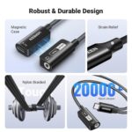 UGREEN 25837 Magnetic 2 in 1 USB C to 3.5mm Audio Adapter and Charger with PD 60W, HiRes 32bit/384kHz, Aux to USB C with Fast Charging - Image 5