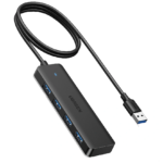 UGREEN 35574 USB 3.0 Hub - 4× USB-A 3.0 ports, with up to 5Gbps data transfer speed, 1-meter cable, and ultra-slim portable design (4-in-1)