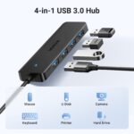 UGREEN 35574 USB 3.0 Hub - 4× USB-A 3.0 ports, with up to 5Gbps data transfer speed, 1-meter cable, and ultra-slim portable design (4-in-1) - Image 3