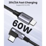 UGREEN 50125 Right Angle 90 Degree 60W USB C Cable 2m - Image 2