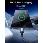 UGREEN 50152 USB C to USB C 60W Fast Charging Nylon Braided Cable 2m - Image 3