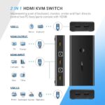 UGREEN 50744 KVM Switch 2 IN 1 Out 4K HDMI Switcher - Image 3