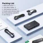 UGREEN 75246 HDMI KVM Switch 1 Monitor 2 Computers, 4 USB 3.0 Ports, 4K@60Hz USB Hub - Image 14