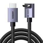 UGREEN 85242 HDMI 2.1 48Gbps, 8K@60Hz, 90° Angled Connector supports 4K@240Hz, HDR, eARC, VRR and ALLM Cable - 3m