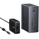 UGREEN 85489 USB-C Docking Station - 2× DisplayPort, 1× HDMI, 2× USB-C 10Gbps, 2× USB-A 10Gbps, 1× USB-A 5Gbps, 1× RJ45 Gigabit Ethernet, 1× SD card slot, 1× TF (MicroSD) card slot, 1× 3.5mm audio port, 1× USb, and 1× USB-C 100W PD input. Supports Triple 4K displays (14-in-1) - Image 2