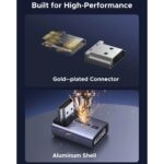UGREEN 85632 HDMI 2.1 Angled 8K@60Hz 4K@240/144/120Hz 90 & 270 Degree Male to Female Connector 48Gbps Adapter - Image 8