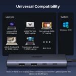 UGREEN 85774 USB-C Dual HDMI Docking Station - 2× HDMI, 2× USB-C, 1× USB-A 3.0, 1× USB-A 2.0, 1× SD card slot, 1× TF (MicroSD) card slot, and 1× USB-C PD power port. Supports Dual 4K@60Hz HDMI. (9-in-1) - Image 10